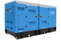 Дизельный генератор ТСС ЭД-300-Т400 в погодозащитном кожухе на прицепе