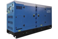 Дизельный генератор ТСС ЭД-200-Т400 с АВР в шумозащитном кожухе на прицепе
